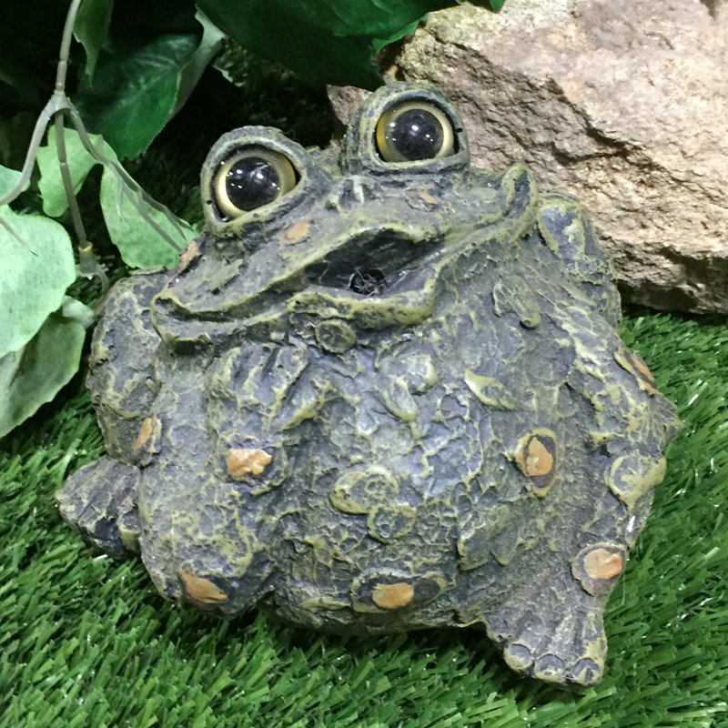 HomeStyles Toad Hollow Motion Activated Whistling Toad Statue